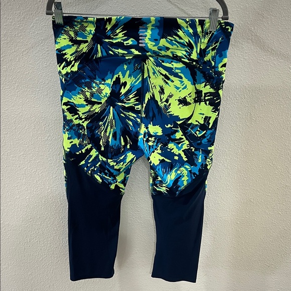 Under Armour Blue and Yellow Patterned Leggings - Picture 2 of 2